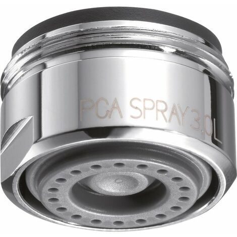 Aérateur PCA Spray 3L/min – Finition chromée – Débit max 3 L/min pour économies d'eau – Mousseur et brise-jet pour robinet – Neoperl