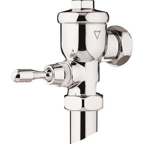 Presto – Robinet temporisé 9L – Commande omnidirectionnelle – Anti-siphonique – Corps laiton nickel-chrome – Pour systèmes de chasse d'eau - MM33x42