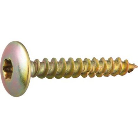 Vis penture - Viswood - Tête cylindrique bombée - TX - Acier zingué - 6 x 60 mm - Boîte de 100
