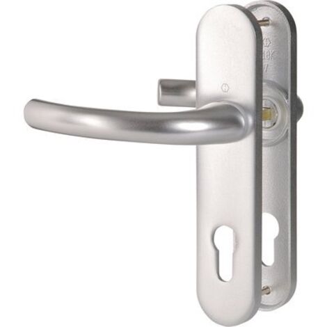Poignée de porte d'entrée - Tokyo - Hoppe Et Cie - Gris argent - Clé I - 165 mm (1/3)