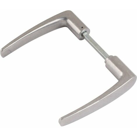 Duval – Béquille de porte double aluminium – Carré 6 mm – Longueur 115 mm – Pour serrure en applique – Design robuste et élégant