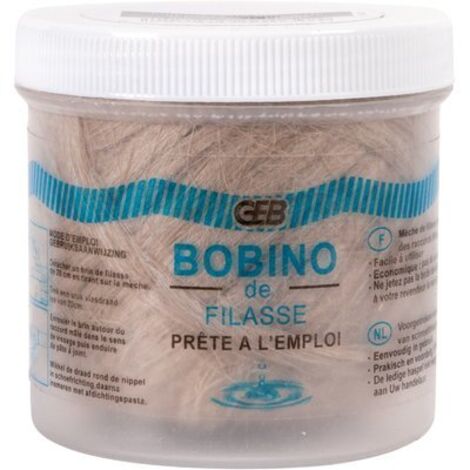 Filasse de lin peigné GEB complément de pâte à joint pour raccords filetés métal 80g