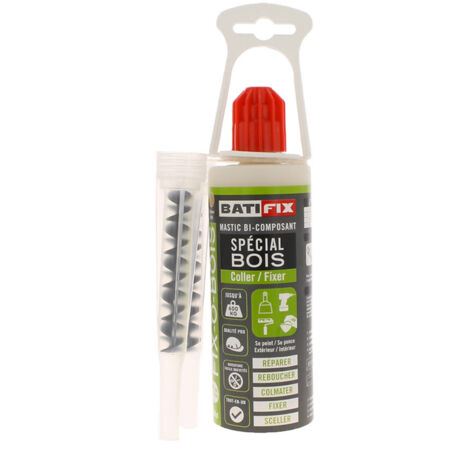 Cartouche scellement chimique bois 165ml – Mastic bi-composant pour collage et réparation – Résistance jusqu'à 600kg – 2 canules incluses – Batifix (1/8)