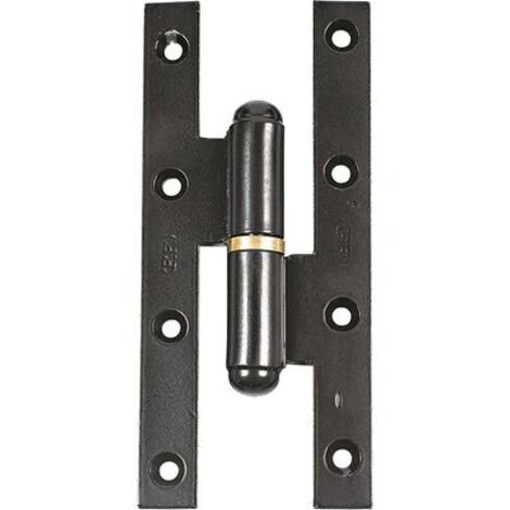 Paumelle standard droite noire - 190 mm x 80 mm - Clemenson