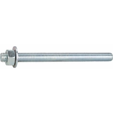 Tige filetée pour scellement chimique – Acier zingué – Diamètre 10 mm – Longueur 110 mm – Lot de 10 tiges – Batifix