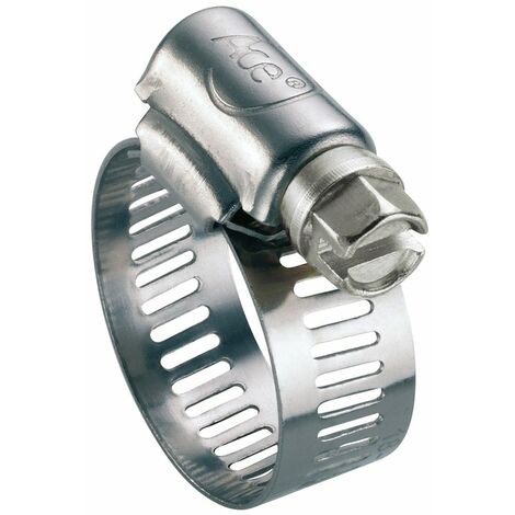 Collier à bande perforée W2 largeur bande 13 mm Ace - Diamètre 18 - 28 mm - Vendu par 25 (1/5)