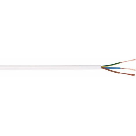 Câble souple domestique H05 VV-F blanc - 3G0,75 mm² - Couronne de 50 m - Lynelec