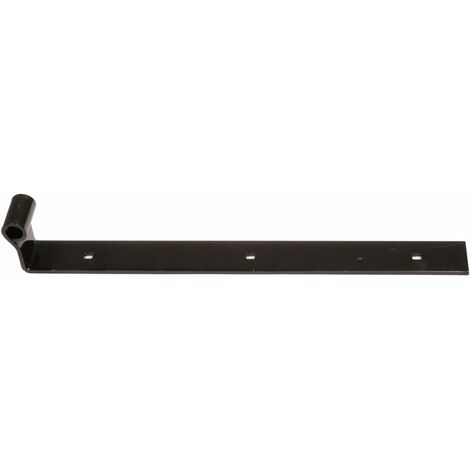 Penture coudée noire à bout droit 600 x 40 mm – Acier robuste – Diamètre axe 14 mm – Montage facile avec perforations – Torbel Industrie