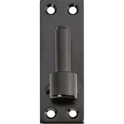 Torbel – Gond de porte sur platine – Acier cataphorèse noir – Ø16mm – Trous fraisés pour installation rapide – Pour volets en bois et métal