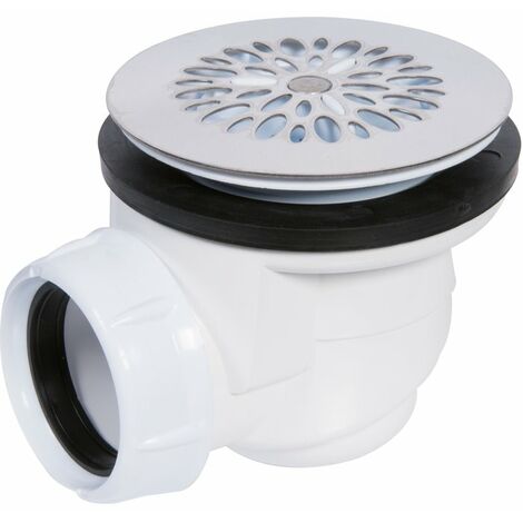 Nicoll – Bonde siphoïde pour receveur acier/acrylique 60 mm – Installation par collage ou vissage – Drainage efficace pour douche