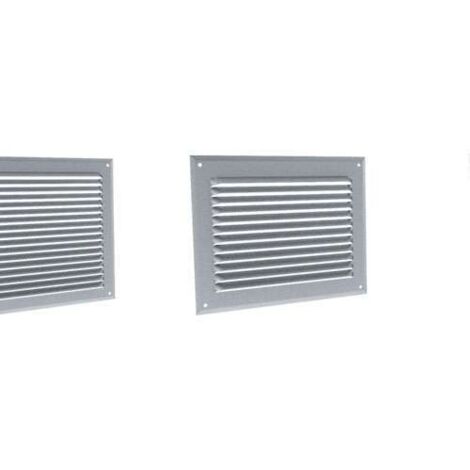 Anjos Ventilation – Grille aération VMC aluminium 250 x 250 mm – Épaisseur 10/10e – Perçage de fixation pour installation facile