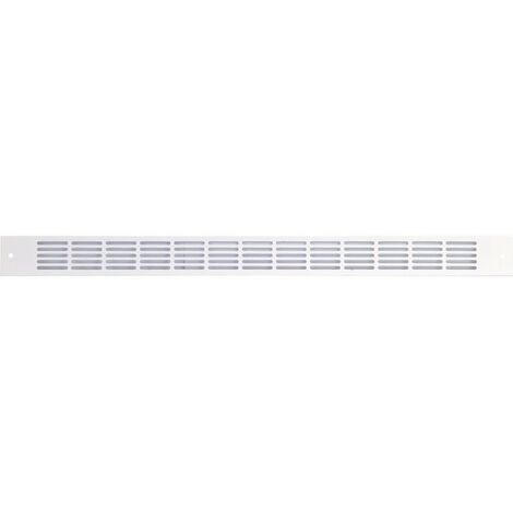 Grille plate 488 - Hauteur : 30 - Mortaise : 330X21 - Longueur : 375 - Teinte : Blanc 9016 - RENSON