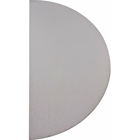 Duval – Plaque de propreté inox demi-lune 300 x 150 mm – Adhésive – Finition poli – Installation facile sans perçage