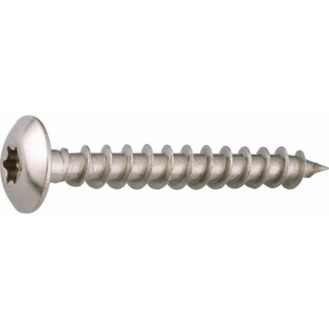 Vis penture - Viswood - Tête cylindrique bombée - TX - Inox A2 - 6 x 35 mm - Boîte de 100