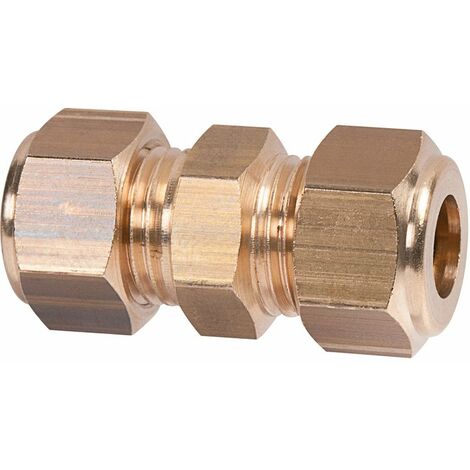 Raccord bicône droit laiton - Ø 16 mm (1/2)