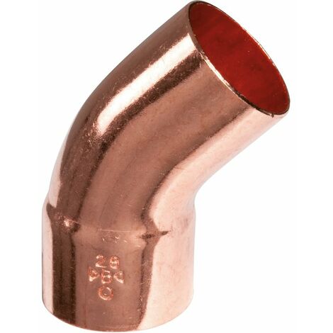 Raccord cuivre coudé 45° à souder - Mâle / femelle - diamètre 54 mm