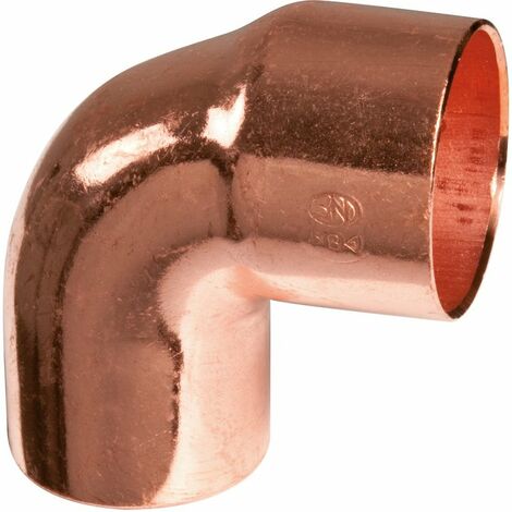 Raccord cuivre coudé 90 degrés à souder - Mâle / femelle petit rayon - Diamètre 14 mm (1/5)