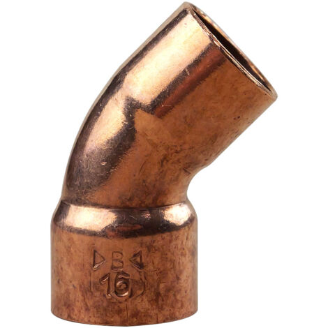 Raccord a souder en cuivre coude 45° fem/male 5040 16 mm