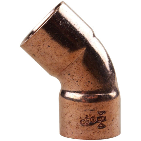 Raccord cuivre coudé 45° à souder - Femelle - diamètre 18 mm