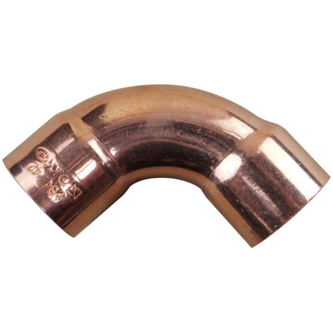 Raccord cuivre coudé 90° à souder - Femelle grand rayon - diamètre 42 mm