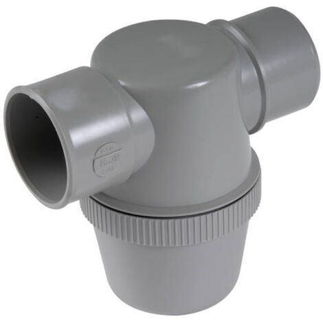 Nicoll – Siphon de lavabo PVC-C gris horizontal – Diamètre 50 mm – Garde d'eau 50 mm – Assemblage à coller pour évacuation efficace