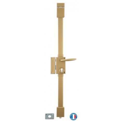 Thirard – Serrure en applique Targa à fouillot pour porte d'entrée gauche – 3 points de fermeture – Axe 45mm – Acier zingué – Installation facile