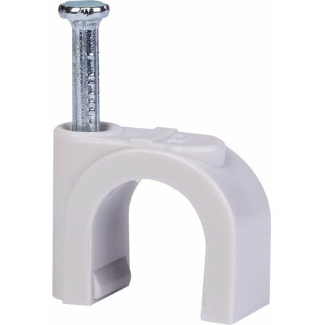 Attache à clou grise - diamètre 11 à 12 mm - Vendu par 100 - Gewiss
