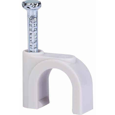 Attache à clou grise - diamètre 9 à 10 mm - Vendu par 100 - Gewiss