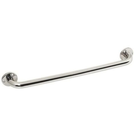 Barre d'appui droite inox poli brillant - 500 mm - diamètre 25 mm - Delabie