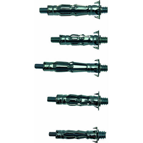 Fischer – Cheville pour support creux 5x52mm – Patte à vis prémontée – Boîte de 50 pièces – Fixation robuste pour panneaux légers - 5x52PV