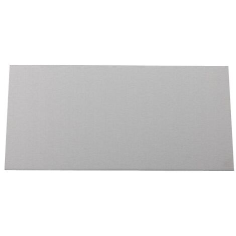 Duval – Plaque de propreté inox brillant 300 x 150 mm – Adhésif pour surfaces lisses – Finition satinée ou chromée – Épaisseur 0,8 mm