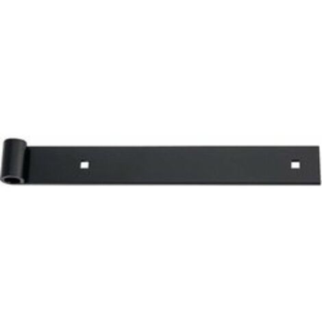 Penture noire à bout droit - 400 x 35 mm - axe 14 mm - Percée - Torbel industrie