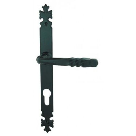 Brionne – Ensemble Armorique 2 long cols noir – Béquille double en acier – Système de clé I – Entraxe 195mm pour portes d'entrée - 1010288NR