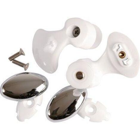 Kit de roulements LUNES R – Supports pour parois de douche – Blanc chromé – Compatible avec modèles Novellini – Installation facile