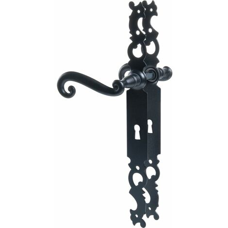 Poignée de porte intérieure - Indre - Brionne - Noir - Clé L - 195 mm (1/3)