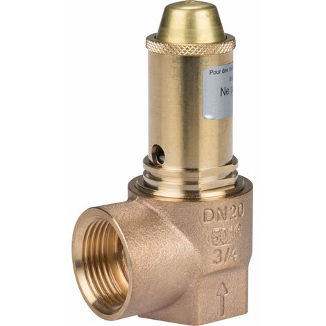 Thermador – Soupape de sécurité sanitaire diamètre 20 x 27 mm – Corps en bronze – Pression maximale 7 bars – S20GS07