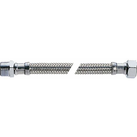 Flexible sanitaire Inox Øintér.8mm - Femelle 3/8" / Mâle 3/8" - 500mm - TAQ (1/4)