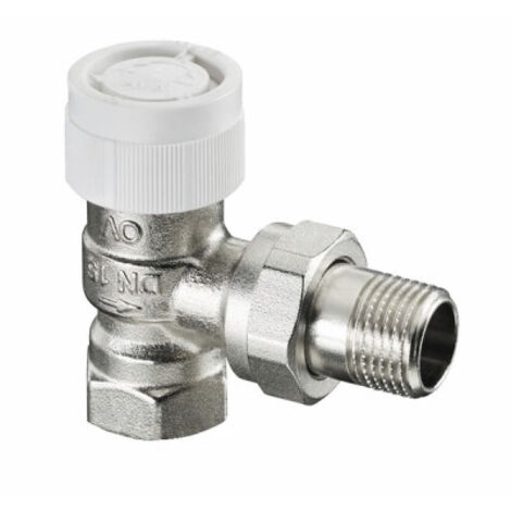 Oventrop – Corps thermostatique équerre F 3/4' – Tête thermostatique AV9 – Préréglage facile – Réglage silencieux avec clé de 13