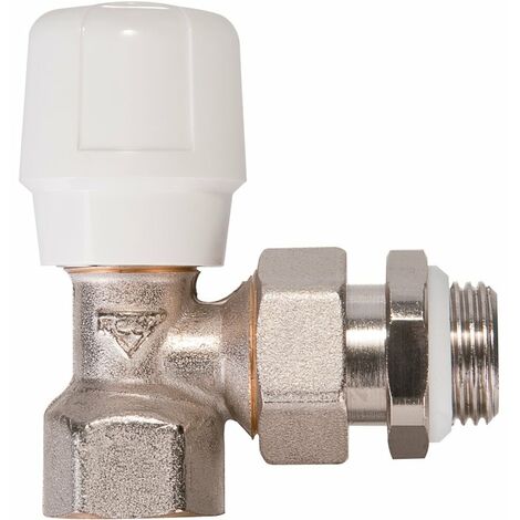 Robinet de radiateur équerre à visser - F 1/2' - Simple réglage - RBM (1/2)