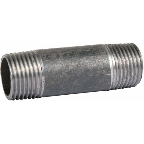 Raccord acier noire droit à visser - M 1/2' - 150 mm