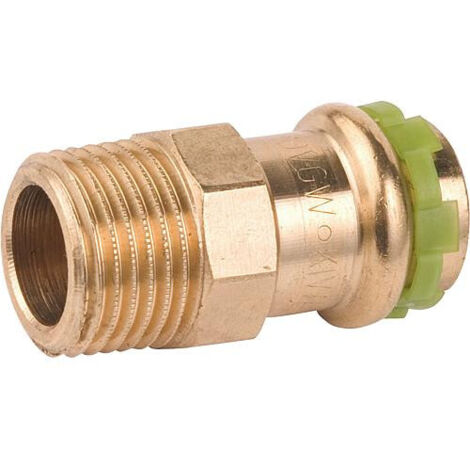 Raccord laiton droit à sertir - M 1' - Diamètre 22 mm - Aalberts Integrated Piping Systems (1/4)