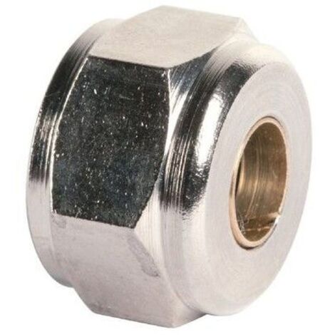 Écrou laiton hexagonal à serrage - F 1/2' - diamètre 12 mm - Rapido - RBM
