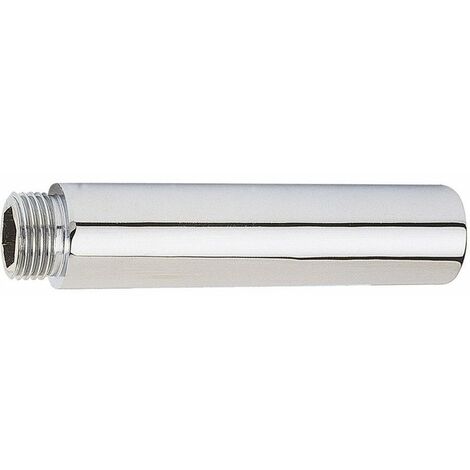 Ecolands – Rallonge laiton chromé droit à visser 100 mm – Filetage M 1/2' – F 1/2' – Pour installations plomberie