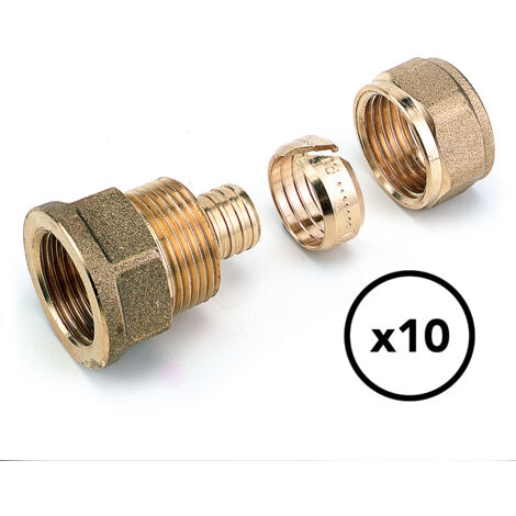 Raccord PER droit à compression - F 1/2' - Diamètre 20 mm - Comap