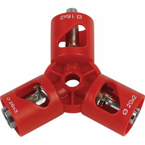 Comap – Outil de calibrage triple 16-20-26 mm – Chanfrein pour tube multicouche – Coupe précise pour plomberie