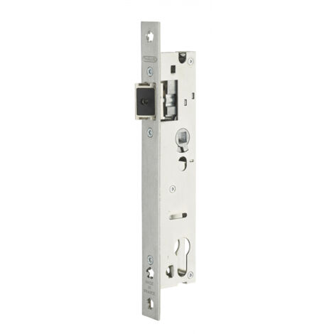 Thirard – Serrure à encastrer pour menuiserie métallique – Axe 26mm – Demi-tour réversible – Finition zinguée anticorrosion – Compatible gâches 92mm