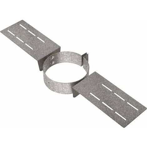 Support au toit galva 125 mm – Pour système concentrique BIOTEN étanche – Collier pour fumisterie (1/5)