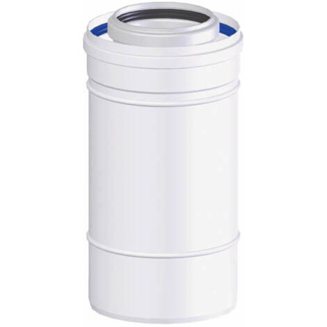 TEN – Conduit concentrique en polypropylène Ø60/100 – Longueur 1000 mm – Raccord pour chaudières ventouses à gaz et fioul – Résistance à 120°C