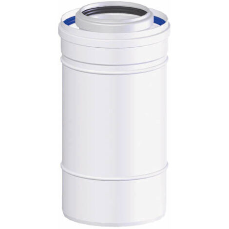 TEN – Conduit concentrique polypropylène Ø80/125 mm – Longueur 250 mm – Pour chaudières ventouses à gaz et fioul – Évacuation efficace des fumées (1/4)
