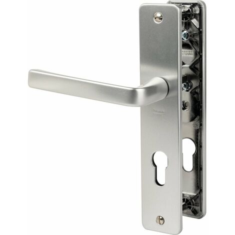 Poignée de porte palière - Kaza - Vachette - Gris argent - Clé I - 195 mm